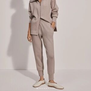 Varley Slim Cuff Pant, Taupe Marl, size S